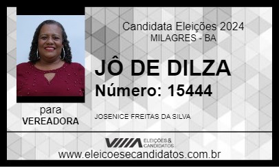 Candidato JÔ DE DILZA 2024 - MILAGRES - Eleições