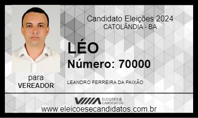 Candidato LÉO 2024 - CATOLÂNDIA - Eleições