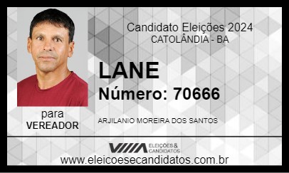 Candidato LANE 2024 - CATOLÂNDIA - Eleições