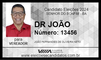 Candidato DR JOÃO 2024 - SENHOR DO BONFIM - Eleições