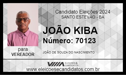 Candidato JOÃO KIBA 2024 - SANTO ESTEVÃO - Eleições