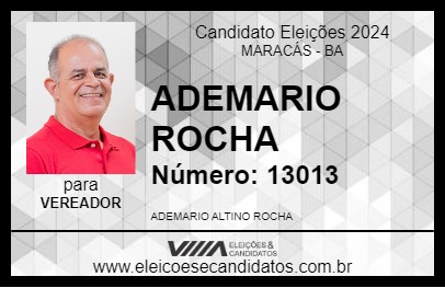 Candidato ADEMARIO ROCHA 2024 - MARACÁS - Eleições