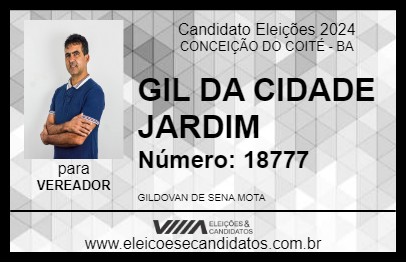 Candidato GIL DA CIDADE JARDIM 2024 - CONCEIÇÃO DO COITÉ - Eleições