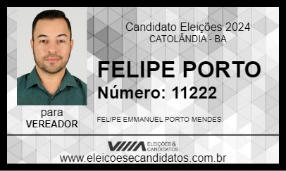 Candidato FELIPE PORTO 2024 - CATOLÂNDIA - Eleições