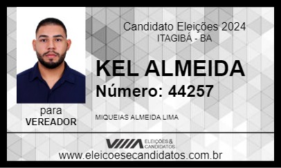 Candidato KEL ALMEIDA 2024 - ITAGIBÁ - Eleições