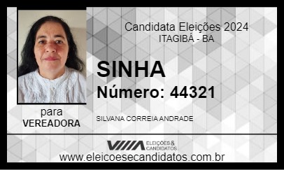 Candidato SINHA 2024 - ITAGIBÁ - Eleições