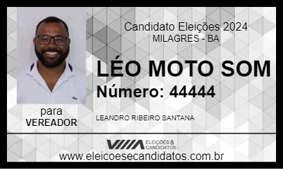 Candidato LÉO MOTO SOM 2024 - MILAGRES - Eleições