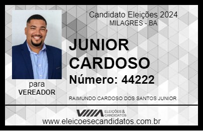 Candidato JUNIOR CARDOSO 2024 - MILAGRES - Eleições