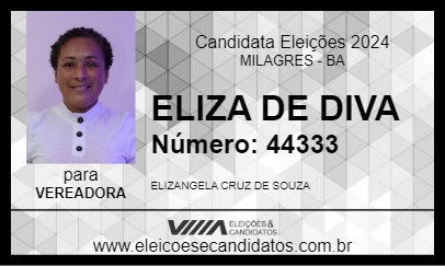 Candidato ELIZA DE DIVA 2024 - MILAGRES - Eleições