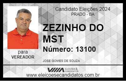 Candidato ZEZINHO DO MST 2024 - PRADO - Eleições