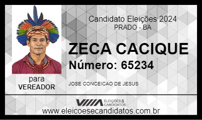 Candidato ZECA CACIQUE 2024 - PRADO - Eleições