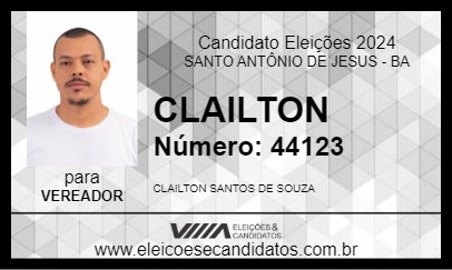 Candidato CLAILTON 2024 - SANTO ANTÔNIO DE JESUS - Eleições