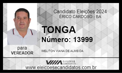 Candidato TONGA 2024 - ÉRICO CARDOSO - Eleições