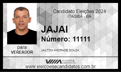 Candidato JAJAI 2024 - ITAGIBÁ - Eleições