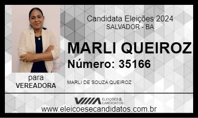 Candidato MARLI QUEIROZ 2024 - SALVADOR - Eleições