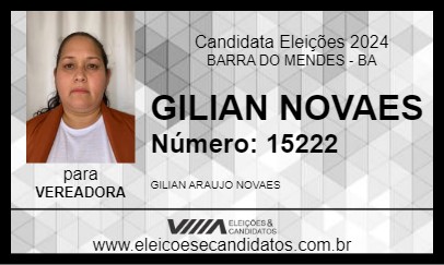 Candidato GILIAN NOVAES 2024 - BARRA DO MENDES - Eleições