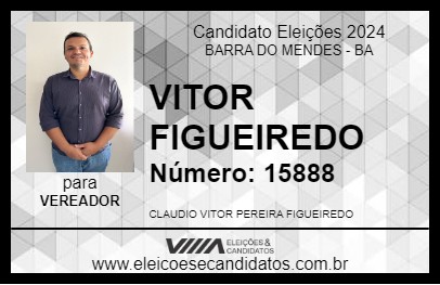 Candidato VITOR FIGUEIREDO 2024 - BARRA DO MENDES - Eleições