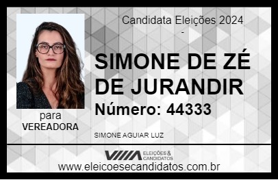 Candidato SIMONE DE ZÉ DE JURANDIR 2024 - ABAÍRA - Eleições