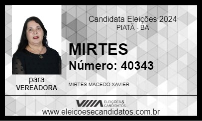 Candidato MIRTES 2024 - PIATÃ - Eleições