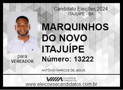 Candidato MARQUINHOS DO NOVO ITAJUÍPE 2024 - ITAJUÍPE - Eleições