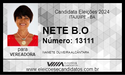 Candidato NETE B.O 2024 - ITAJUÍPE - Eleições