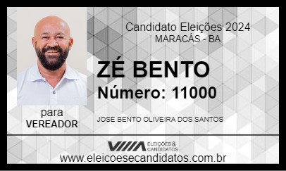 Candidato ZÉ BENTO 2024 - MARACÁS - Eleições