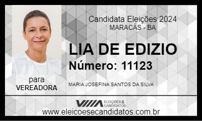 Candidato LIA DE EDIZIO 2024 - MARACÁS - Eleições