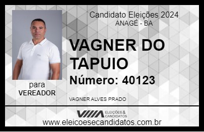 Candidato VAGNER DO TAPUIO 2024 - ANAGÉ - Eleições