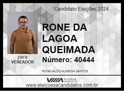 Candidato RONE DA LAGOA QUEIMADA 2024 - ANAGÉ - Eleições