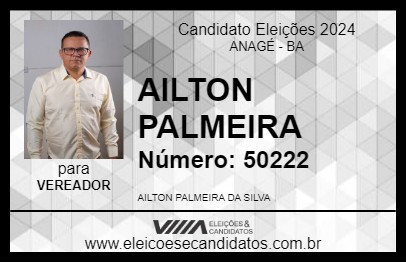 Candidato AILTON PALMEIRA 2024 - ANAGÉ - Eleições