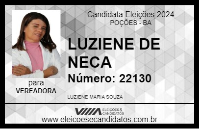 Candidato LUZIENE DE NECA 2024 - POÇÕES - Eleições