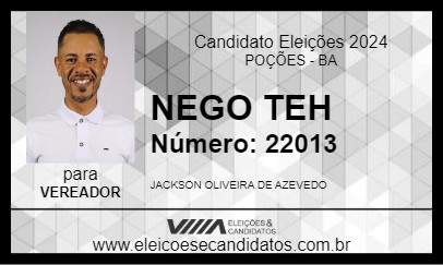 Candidato NEGO TEH 2024 - POÇÕES - Eleições