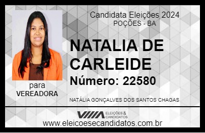 Candidato NATALIA DE CARLEIDE 2024 - POÇÕES - Eleições