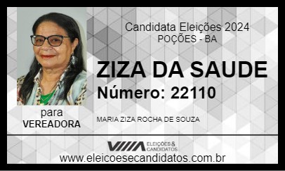 Candidato ZIZA DA SAUDE 2024 - POÇÕES - Eleições