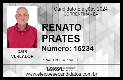 Candidato RENATO PRATES 2024 - CORRENTINA - Eleições