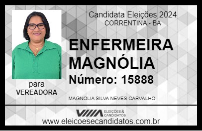 Candidato ENFERMEIRA MAGNÓLIA 2024 - CORRENTINA - Eleições