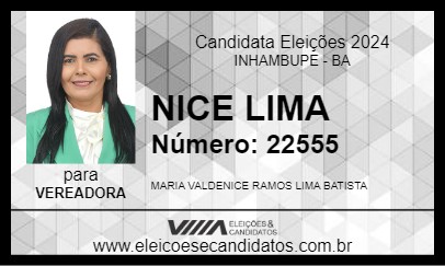 Candidato NICE LIMA 2024 - INHAMBUPE - Eleições