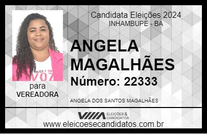 Candidato ANGELA MAGALHÃES 2024 - INHAMBUPE - Eleições