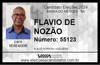 Candidato FLAVIO DE NOZÃO 2024 - BARRA DO MENDES - Eleições