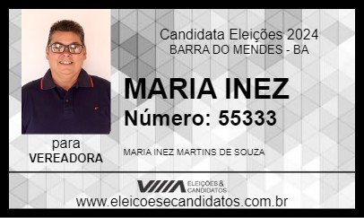 Candidato MARIA INEZ 2024 - BARRA DO MENDES - Eleições