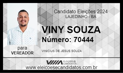 Candidato VINY SOUZA 2024 - LAJEDINHO - Eleições