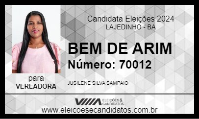 Candidato BEM DE ARIM 2024 - LAJEDINHO - Eleições