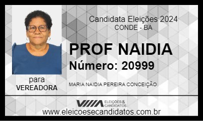 Candidato PROF NAIDIA 2024 - CONDE - Eleições