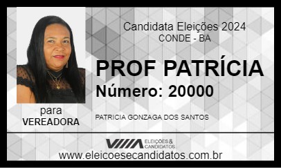 Candidato PROF PATRÍCIA 2024 - CONDE - Eleições