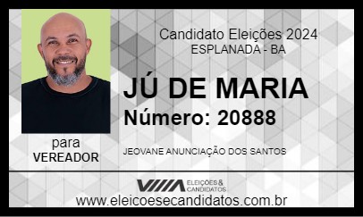 Candidato JÚ DE MARIA 2024 - ESPLANADA - Eleições