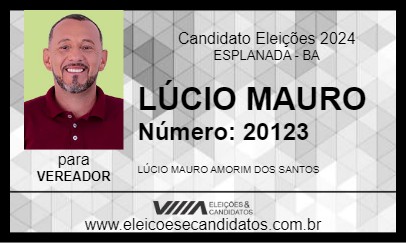 Candidato LÚCIO MAURO 2024 - ESPLANADA - Eleições