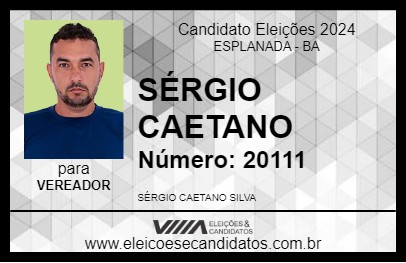 Candidato SÉRGIO CAETANO 2024 - ESPLANADA - Eleições