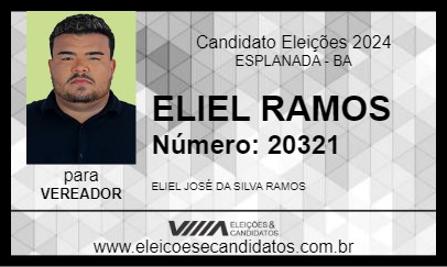 Candidato ELIEL RAMOS 2024 - ESPLANADA - Eleições