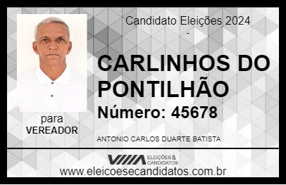 Candidato CARLINHOS DO PONTILHÃO 2024 - JACOBINA - Eleições