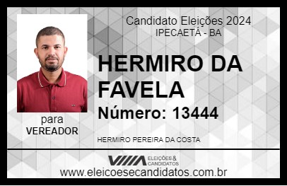 Candidato HERMIRO DA FAVELA 2024 - IPECAETÁ - Eleições